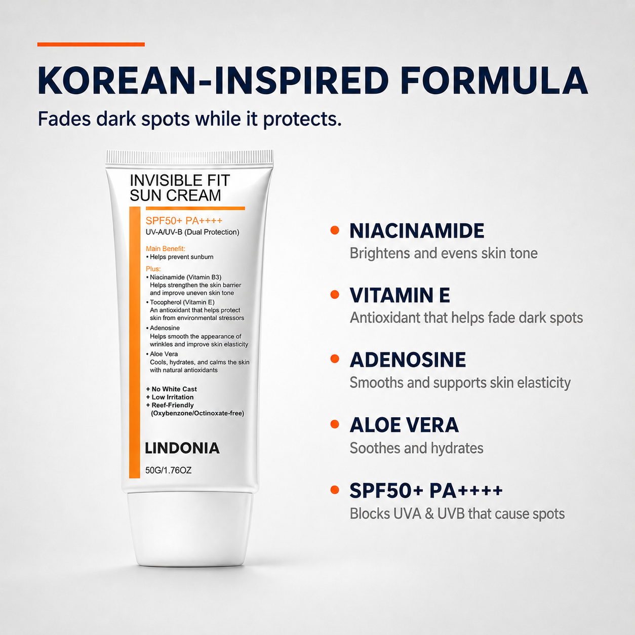 Lindonia® Korean Glow SPF50+